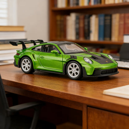 Porsche 911 Die-Cast Collectible Model for Adults – High-Detail Zinc Alloy Display Car for Home Decor Exhibitions – Birthday Christmas Gift for Car Lovers Blue White Grey Green