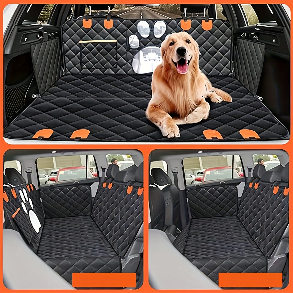 YVDKL Pet Dog Seat Cover, Hammock, Heavy-duty Scratch Resistant, Non Slip, Durable, And Soft Pet Rear Seat Cover, 600D Thick Durable Car Seat Cover, Suitable for Car, Truck, And SUV Pet Car Mats, Open Mesh Dog Car Seat Cushion