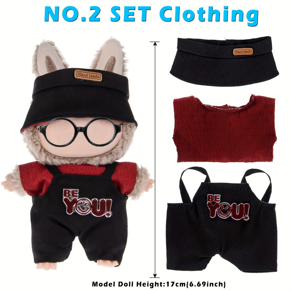 Doll Outfits Set 6 Pack for 17cm 6.7 Inch Miniature Dolls 6 Unique Fashion Designs Mix Match Clothing Collection No Doll Included Birthday Christmas Gift for Girls Kids