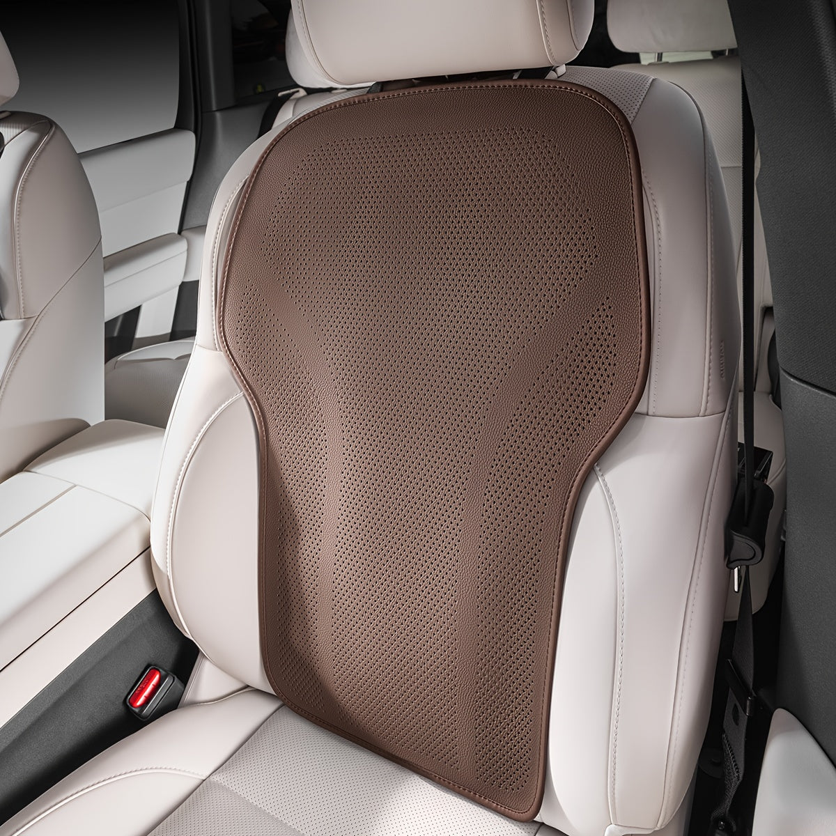 Nappa Leather Car Seat Cushion Full Surround – Non-Slip Breathable All-Season Seat Pad, Front & Rear Universal Fit for Cars SUVs, Luxury Interior Seat Cover