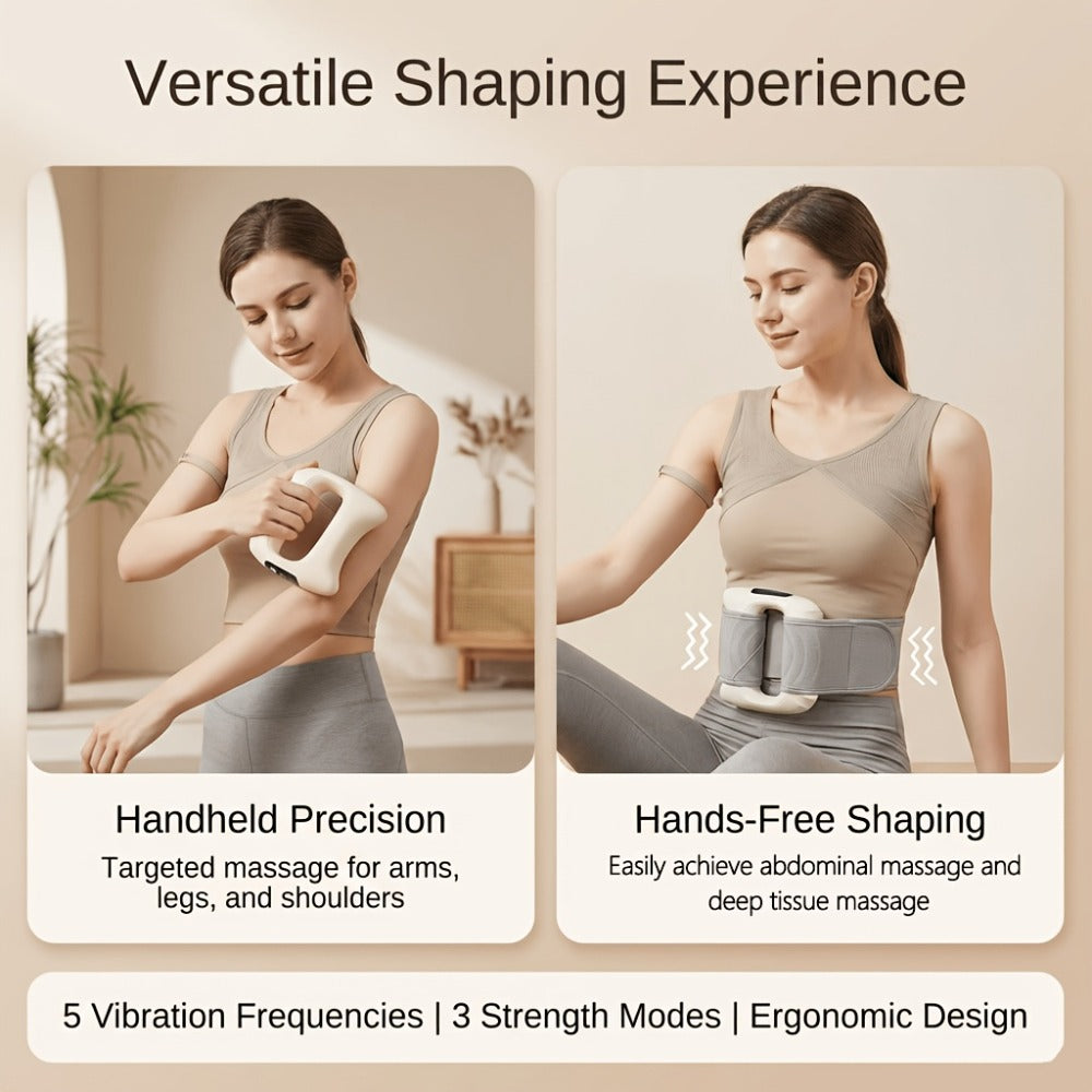 Massage Ring Fascia Massager – Mini Neck Waist & Full Body Muscle Relaxing Ring with Massage Belt, Multi-Function Fitness Relaxation Tool for Back, Waist & Neck, Portable Gift for Men Women