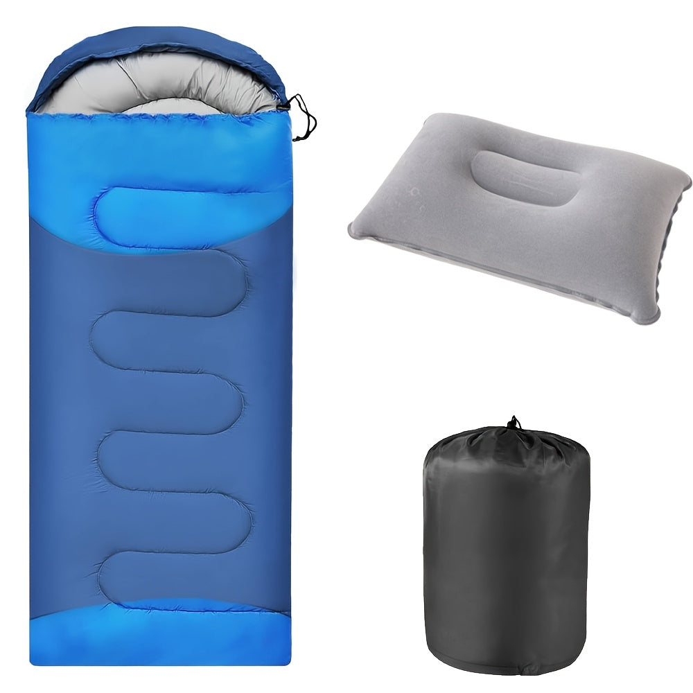 Lightweight Sleeping Bag for Backpacking Camping Hiking - 68°F Warm Weather Rating, Compression Bag Included, Outdoor Travel Hunting Sleep Bag for Adults
