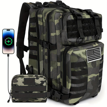 Tactical Military Backpack 50L – Large Capacity Molle Rucksack for Camping, Hiking, Hunting, Fishing & Travel, Unisex with Multiple Color Options