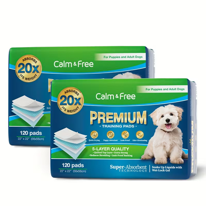Disposable Dog Pee Pads for Puppy Training - Super Absorbent Leak-Proof Potty Pads with Odor Control, Housebreaking Training Pads for Dogs, 80/100/240 Count, 22"x22" 30"x36" 36"x36"