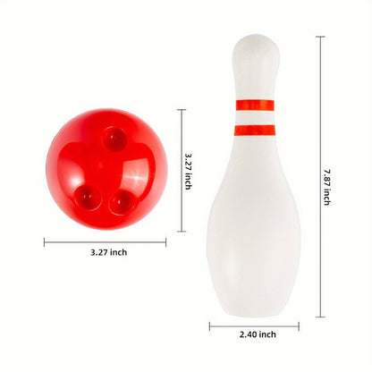 Kids Glow Bowling Set 12 Piece Light-Up Pins & Balls 10 Pins 2 Balls 7.87 Inch Indoor Outdoor Toddler Game Active Play Birthday Gift Boys Girls Ages 3+