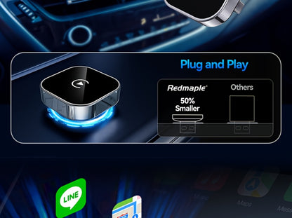 Wireless CarPlay Adapter 2-in-1 for iPhone & Android Auto, Mini USB-C Dongle, Convert Wired to Wireless, Plug & Play, Auto Connect, Low Latency, Dual-Band 2.4G+5G – 2026 Upgraded