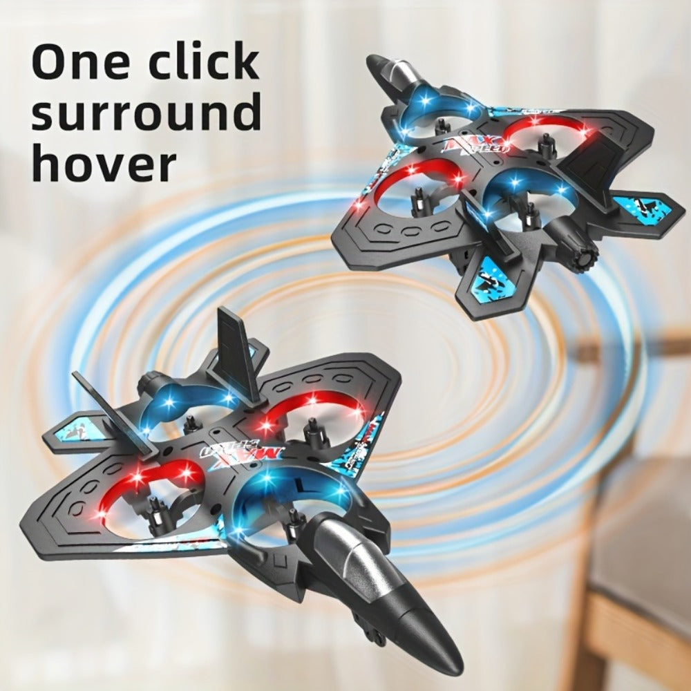 Kids Drone with Altitude Hold for Beginners – Rechargeable RC Flying Toy Indoor Outdoor, Easy to Fly Helicopter Airplane Gift for Boys & Girls Ages 8 9 10 11 12 (Black/Blue/Red)
