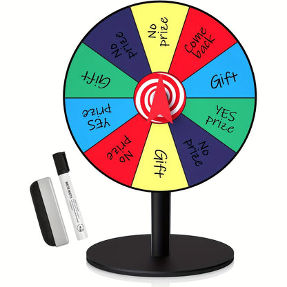 Tabletop Spinner Wheel 10 Slot - 8 Inch Heavy Duty Iron Base Prize Wheel for Carnival Games, Trade Show Spin Wheel, Party Supplies, Lucky Spin Game Wheel