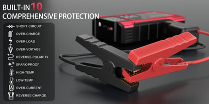 4000A Jump Starter with Air Compressor 150PSI – 12V Battery Pack for 8.0L Gas & 6.5L Diesel, USB & USB-C, LED Light, Car Emergency Kit