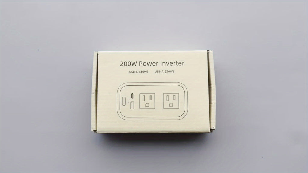 200W Car Power Inverter, Blubluman DC 12V To 110V AC Car Plug Adapter Outlet With 30W PD Charger, QC3.0 Fast Charger 24W, Power Inverter For Vehicles, Outlet For Laptop Computer Charger