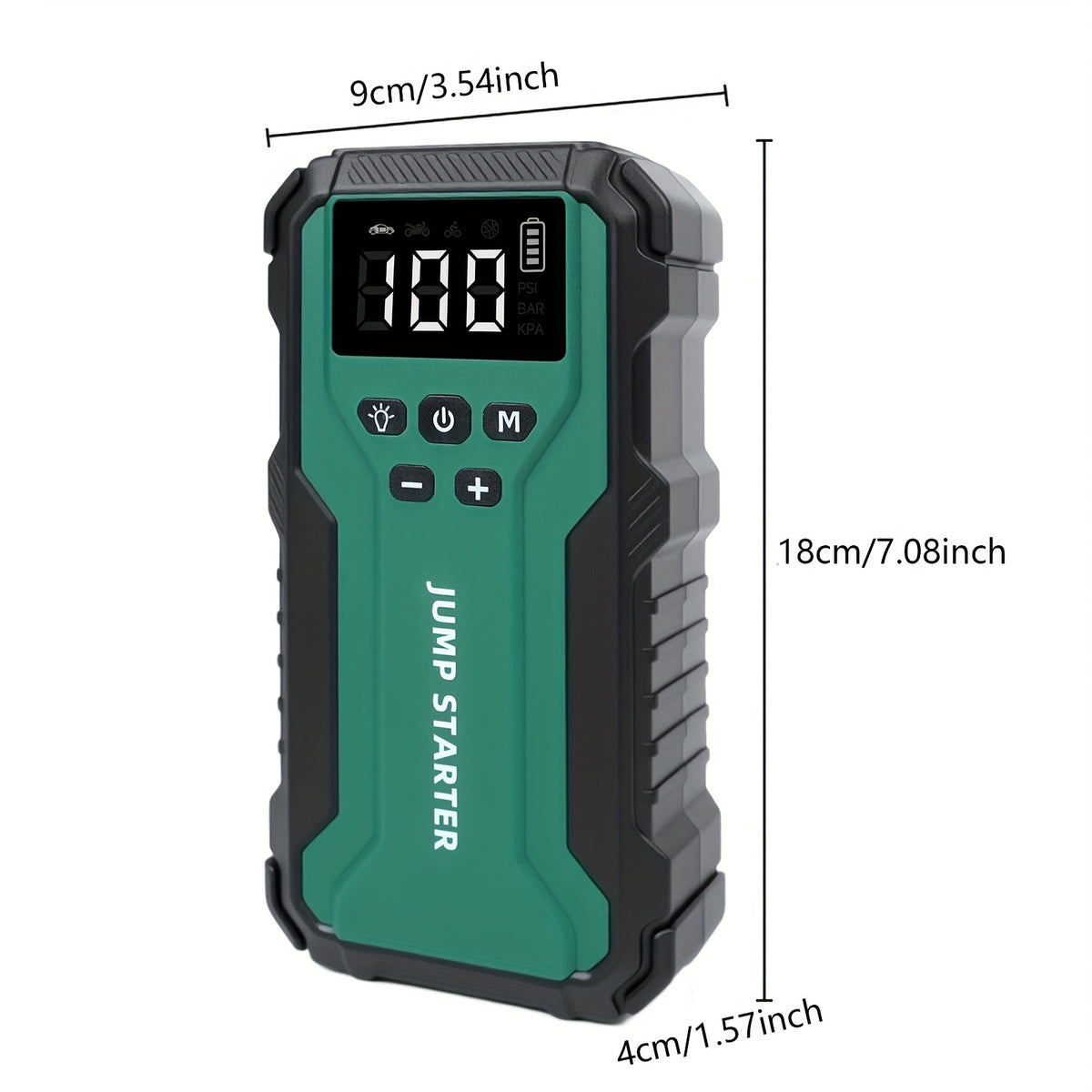 10000A 7-in-1 Multi-functional Emergency Start Power Supply with Air Pump, 150PSL Portable Car Battery Starter, Digital Tire Inflator, Suitable for 2.64 Gallon Gasoline Or 2.38 Gallon Diesel Battery, LED Emergency Light, Car Emergency Tool.
