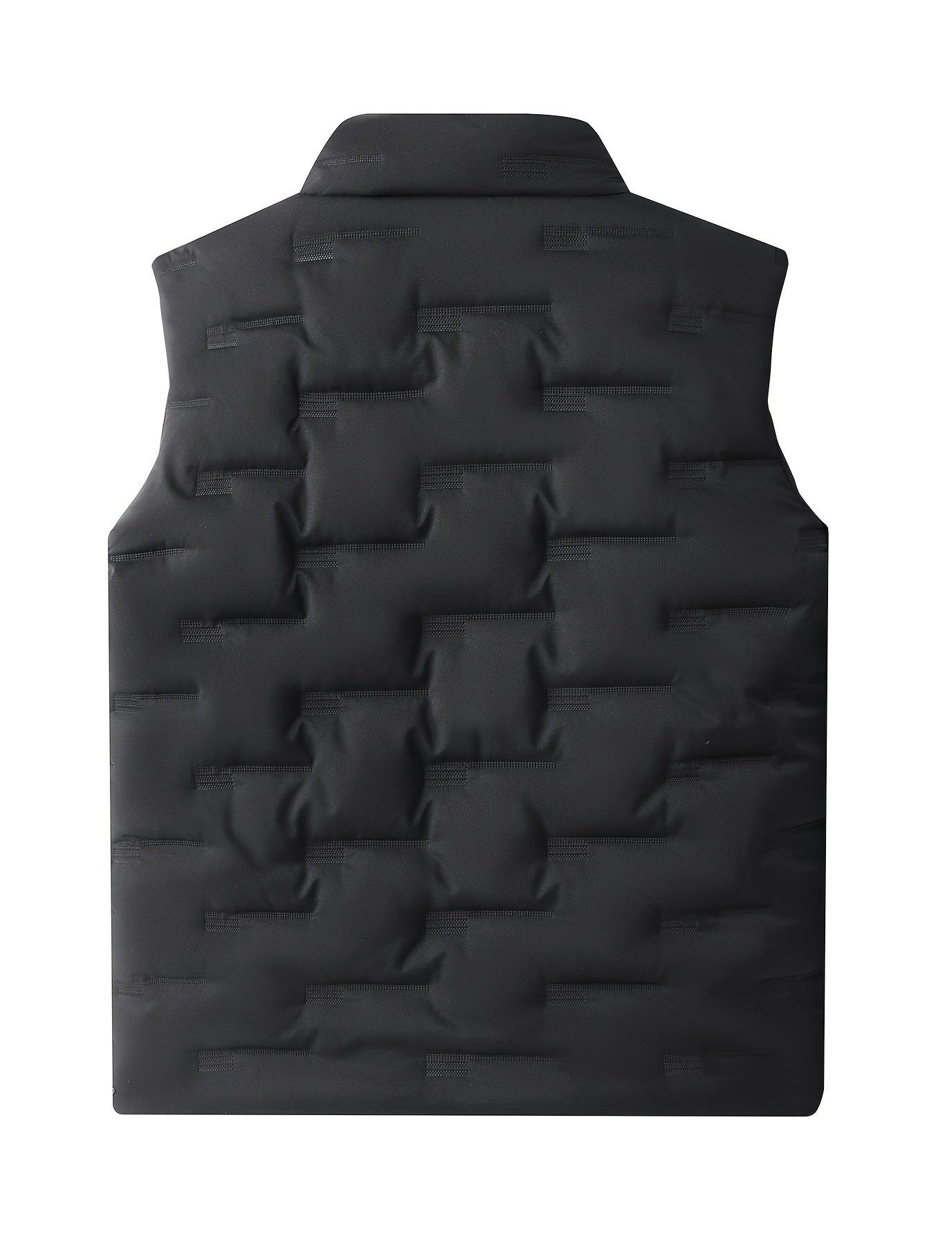 Men's Stand Collar Outerwear Vest - Warm Pocket Design
