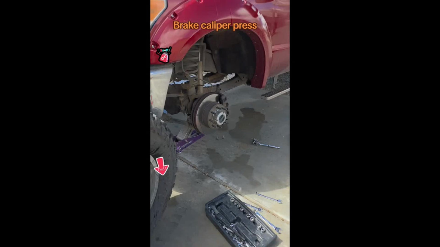 Brake Caliper Piston Press Tool - 360° Ratchet Compressor for Single, Twin & Quad Piston Disc Brakes | Alloy Steel Brake Pad Spreader