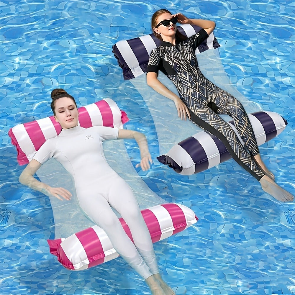 Inflatable Swimming Ring Pool Float for Adults 2/4/6 Pack – Classic Striped Swim Tube, Heavy Duty Leak-Resistant PVC, Pool Lake Beach Summer Water Party Float Set Gift