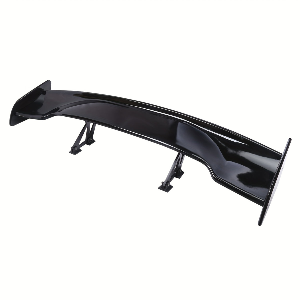 Universal Adjustable GT GTR Style Rear Sport Spoiler Racing Wing - 46.4inch - Glossy Black or Carbon Style - For 99% Sedan Cars - Tuning Accessories - Tail Air Deflector Dam Trunk Lip -  Perfect Gift for Car Enthusiasts
