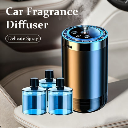 [Buy One Get Three Free] Car Perfume, Car Accessories, Car Fragrance Rechargeable, Odor Removal, Multiple Fragrances, with LED Lights, Automatic Shutdown, Silent Leak Proof Design, Providing Fresh Fragrance for Cars