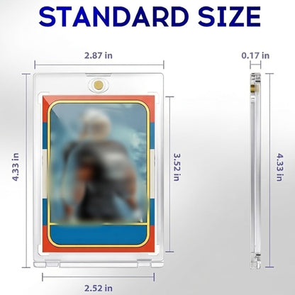 Magnetic Card Holder 35pt Bulk Pack 25/50/100pcs – Slim One-Touch UV Protection Hard Plastic Trading Card Magnet Case for Baseball, Football, Pokemon & Sports Cards