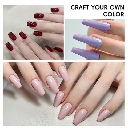 Holographic Rainbow Candy Gel Nail Polish Set 6 Colors 15ml - Semi-Permanent Soak Off LED UV Long Lasting Glossy Macaroon Finish Photo Frame Bottle Spring Summer Nail Art Kit for Women 0.51oz Each