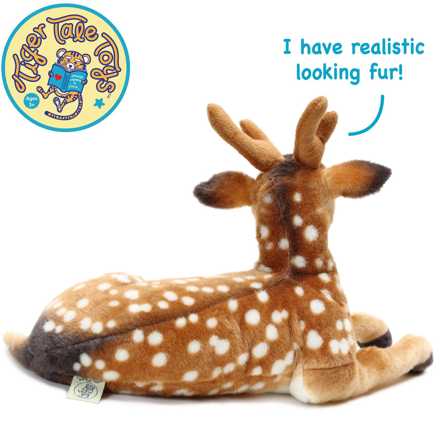Large Deer Stuffed Animal Plush 21 Inch – Dorbin the Deer Soft Realistic Woodland Plush Toy by Viahart, CPSIA Safe with Character Story, Birthday Gift for Kids Animal Lovers