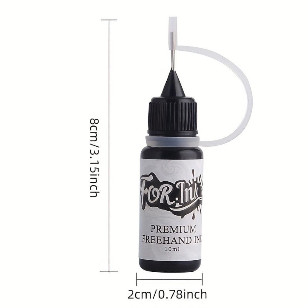 Fake Freckles Jagua Gel Kit Semi-Permanent Temporary Tattoo Ink — 3 Brown & Red Ink Bottles, 6 Stencils & Gloves for Freehand Body Art, Weddings, Festivals & Halloween