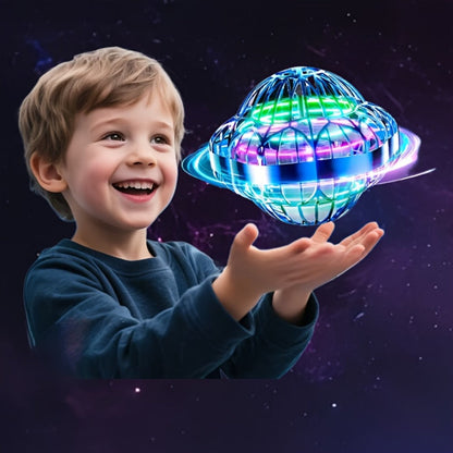 UFO Flying Ball Toy Smart Sensor Hovering Drone Hexagonal Spinning Saucer with Autonomous Flight for Kids Boys Girls Indoor Outdoor Party Christmas Birthday Gift Blue Purple Red