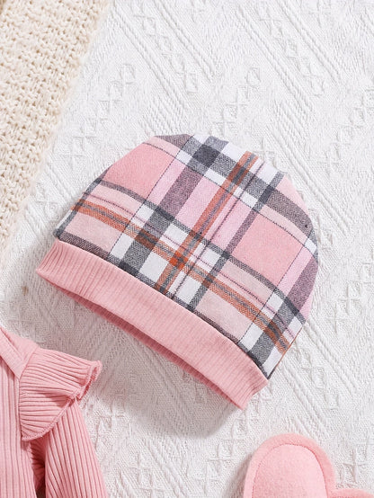 Baby Girls Outfit Set - 2-Piece Plaid