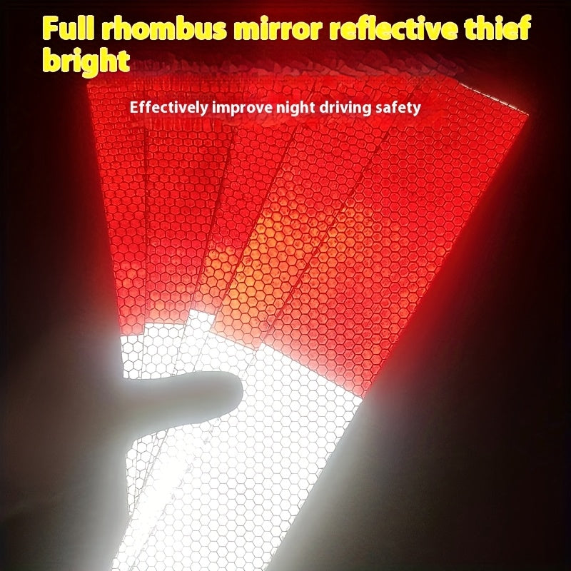 [Multi-volume Series]DOT-C2 Reflective Tape 2" X 60ft | Red & White, Ultra-Bright 360° Safety Marking for Trucks, Trailers, Vans & Construction Signs All-Weather Strong Roll