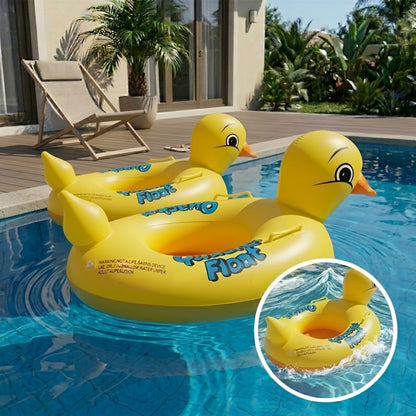 Inflatable Duck Pool Float with 2 Handles – Cute Animal Swim Ring for Kids & Adults, Durable PVC Summer Water Toy for Pool Lake Beach River Party, 1-Pack, 2-Pack or 4-Pack