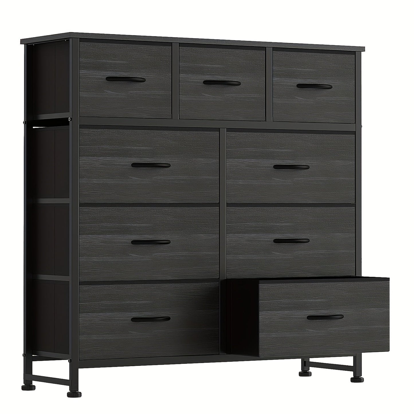 Dresser shown in the Black Wood, 9 Drawer Dresser option