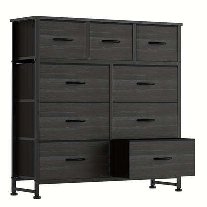 Dresser shown in the Black Wood, 9 Drawer Dresser option