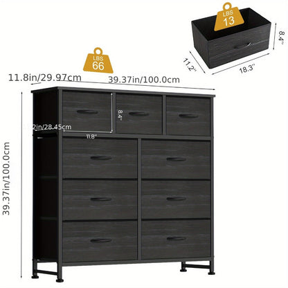 9-Drawer Tall Dresser with Multiple Color Options for Bedroom detail image - detail view 6