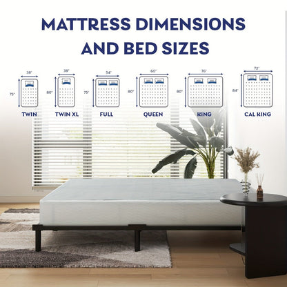 9-Inch Metal Box Spring with Memory Foam for Practical Everyday Home Use in Bedroom detail image - detail view 7
