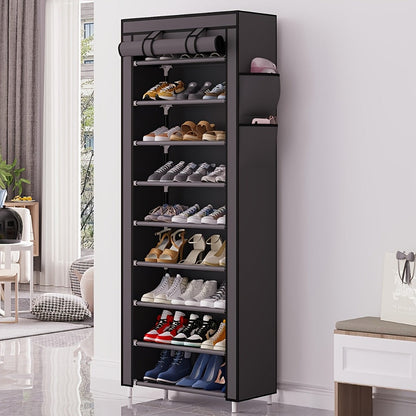 9-Layer Shoe Cabinet with Tool-Free Assembly for Organized Everyday Storage in Entryway detail image - detail view 10