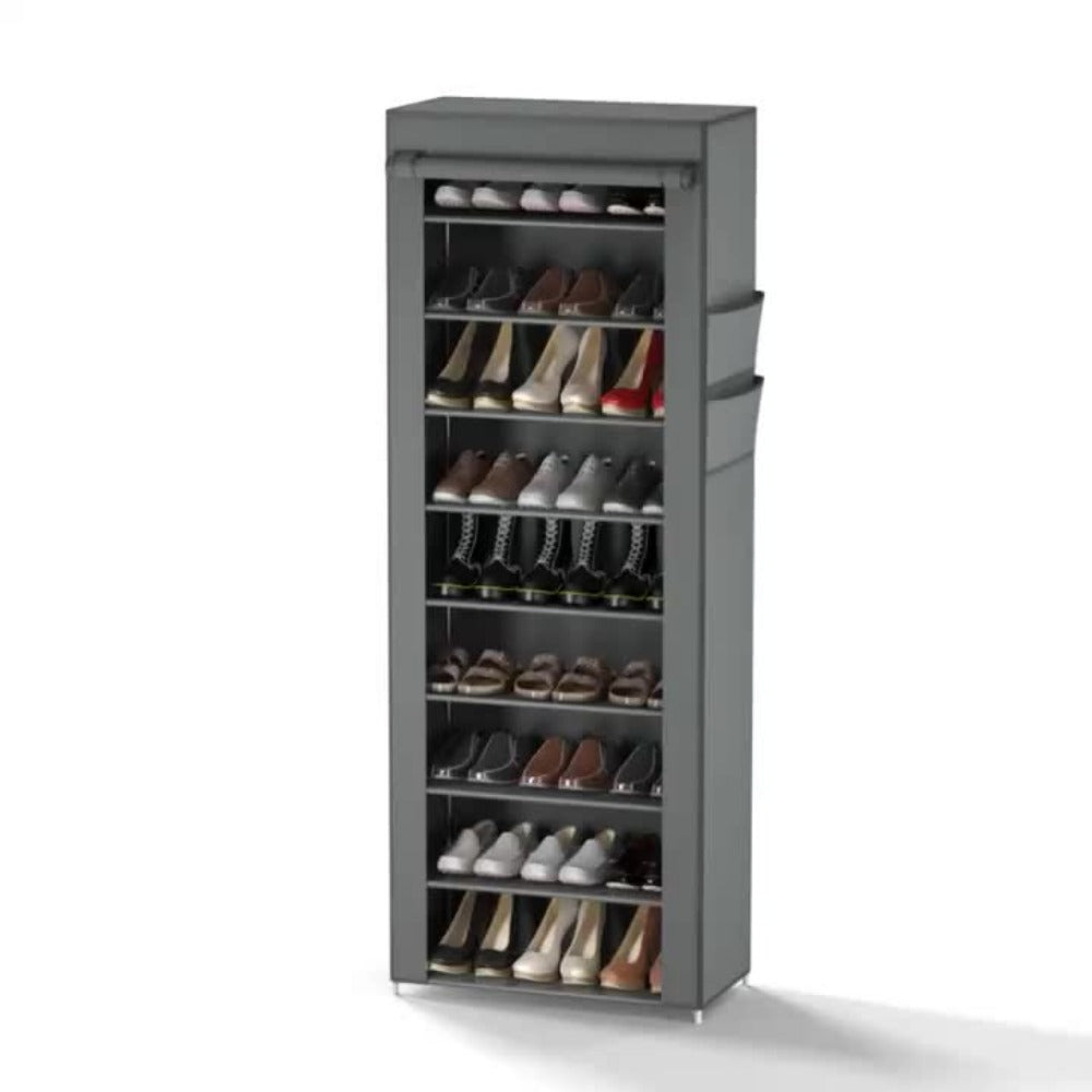 9-Layer Shoe Cabinet with Tool-Free Assembly for Organized Everyday Storage in Entryway detail image - detail view 11
