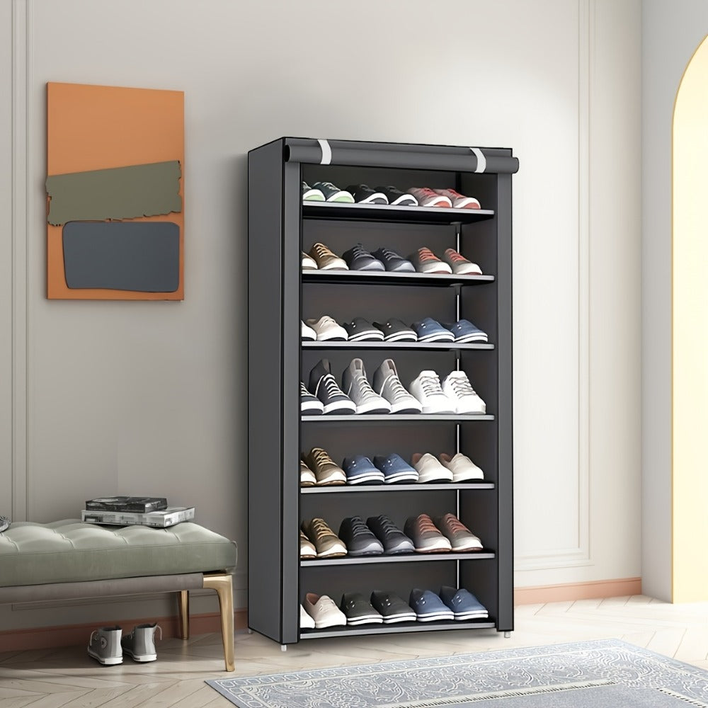 9-Layer Shoe Cabinet with Tool-Free Assembly for Organized Everyday Storage in Entryway detail image - detail view 3