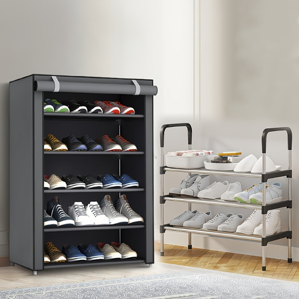 9-Layer Shoe Cabinet with Tool-Free Assembly for Organized Everyday Storage in Entryway detail image - detail view 4