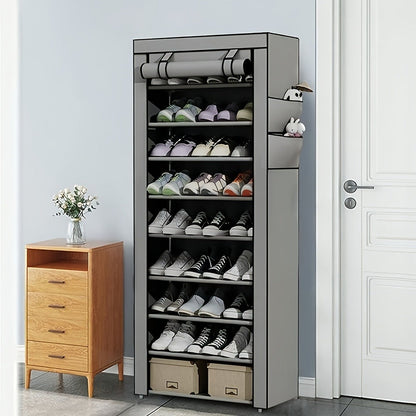 9-Layer Shoe Cabinet with Tool-Free Assembly for Organized Everyday Storage in Entryway detail image - detail view 6