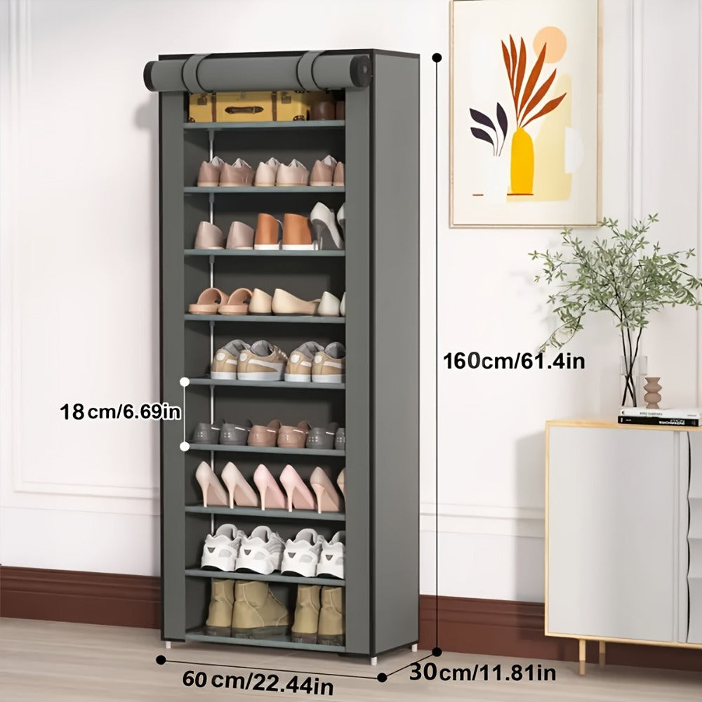 9-Layer Shoe Cabinet with Tool-Free Assembly for Organized Everyday Storage in Entryway detail image - detail view 7
