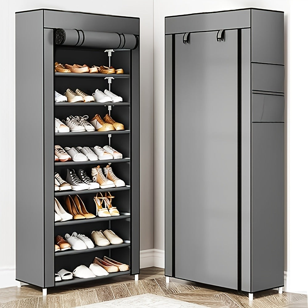9-Layer Shoe Cabinet with Tool-Free Assembly for Organized Everyday Storage in Entryway detail image - detail view 9