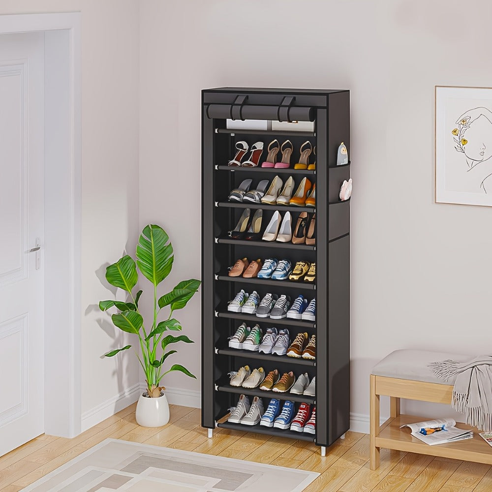 Shoe Cabinet, Portable with Roller Shutter Door 7 & 9 Layer Non-Woven Cover, Shoe shown in the main product view