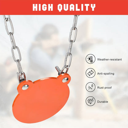 AR500 Steel Shooting Targets 2 Sets Reactive Gong with Mounting Kit Thick Armored Torso Hostage Target Zinc Alloy Neon Color Outdoor Range Pistol Rifle Shooting Practice Training