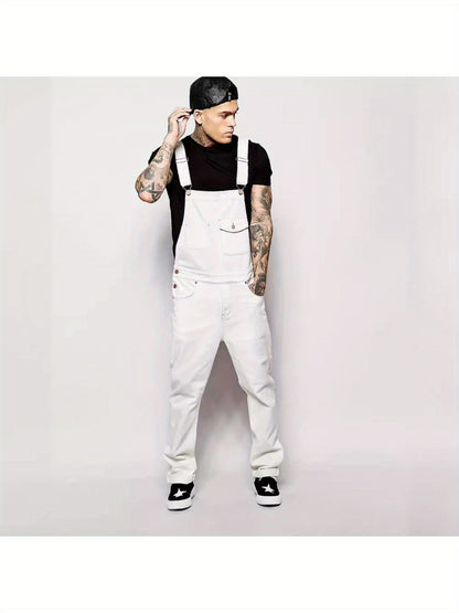 Men's Denim Overalls - Pocket Detail 500005