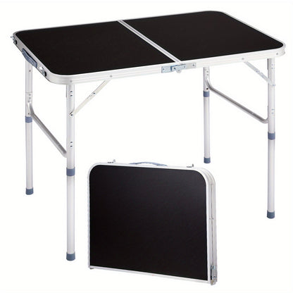 Outdoor Folding Picnic Table – Aluminum Alloy Rectangle Camping Table, Lightweight & Durable, Multi-Size 3ft/4ft for Patio, Backyard & Camping
