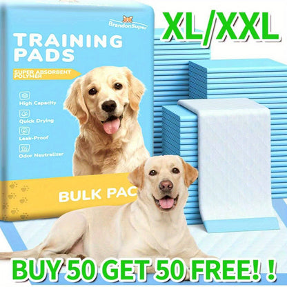 Dog Pee Pads Super Absorbent - Thickened Bamboo Training Pads for Medium & Large Dogs, XL & XXL Puppy Pads for Indoor Use, Camping & Adult Bed Care