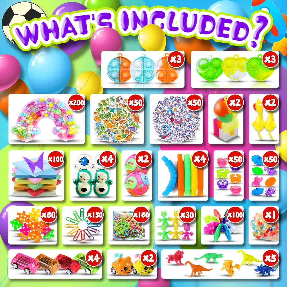 1000-1200 Piece Bulk Fidget Toys Party Favors – Assorted Mini Sensory Toys for Kids Classroom Prize Box Easter Egg Fillers Goodie Bag Stuffers Birthday Carnival Rewards