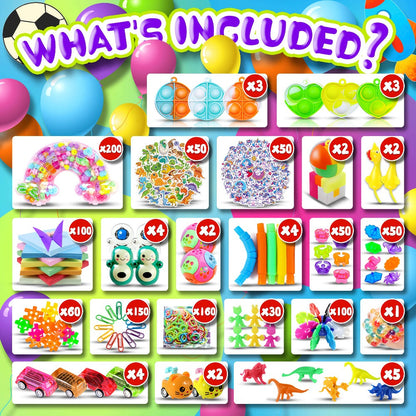 1000-1200 Piece Bulk Fidget Toys Party Favors – Assorted Mini Sensory Toys for Kids Classroom Prize Box Easter Egg Fillers Goodie Bag Stuffers Birthday Carnival Rewards
