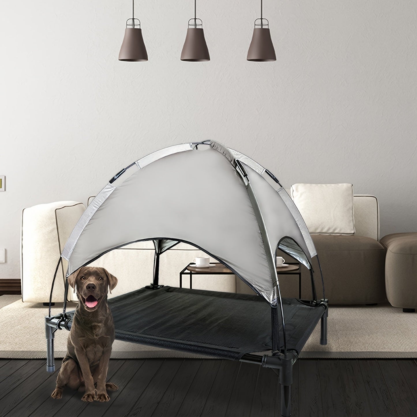 Outdoor Cat Tent Portable Pet Tent with Trampoline Base – Windproof Breathable Weatherproof Cat House for Dogs & Cats, Foldable Outdoor Shelter, Available in M / L / XL & Upgraded Version