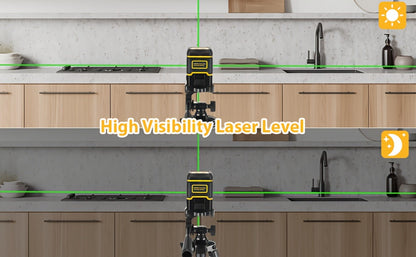 Green Laser Level Self-Leveling with Tripod – Horizontal & Vertical Cross Line Laser for Construction, Tiling, Home Renovation & Interior Decoration