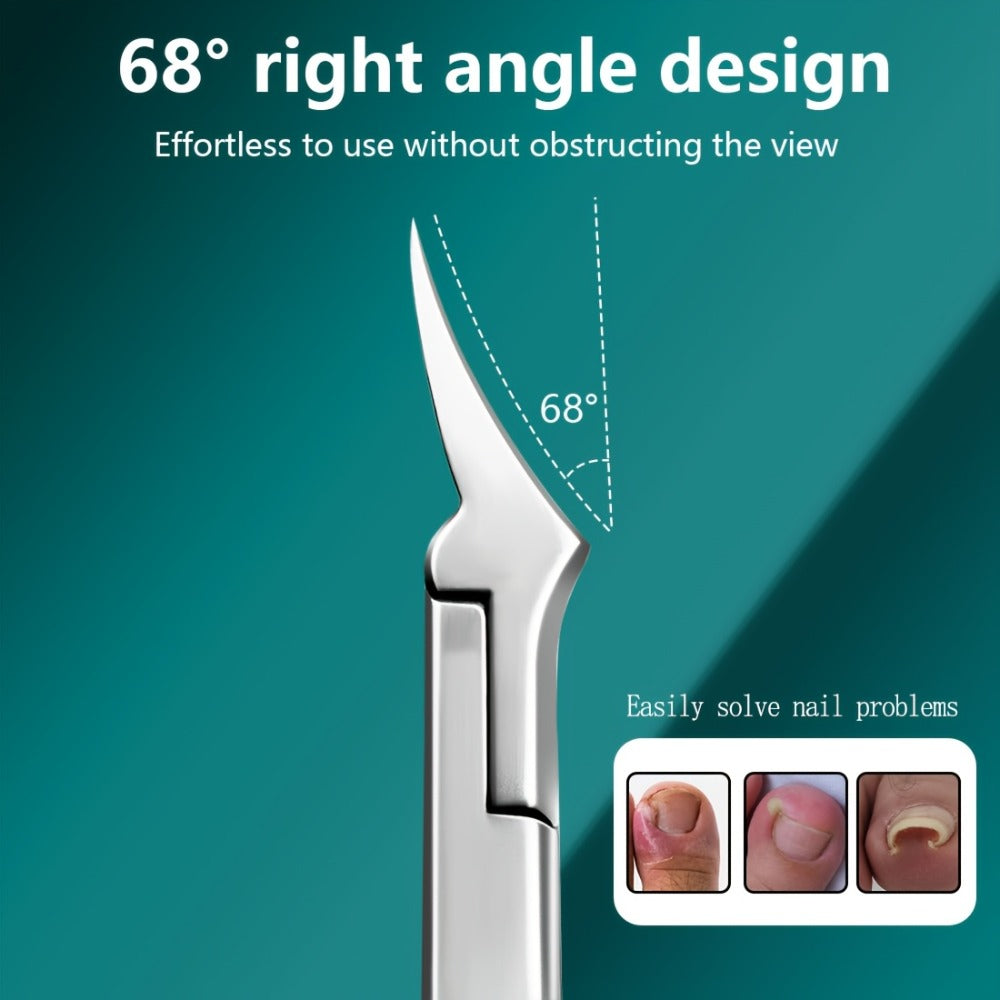 Ingrown Nail Clippers 4CR13 Stainless Steel Professional with Extended Blade & Open Jaw Design – Precision Cuticle Scissors & Dead Skin Trimmer for Thick Nails | Nail Art Tool for Men & Women