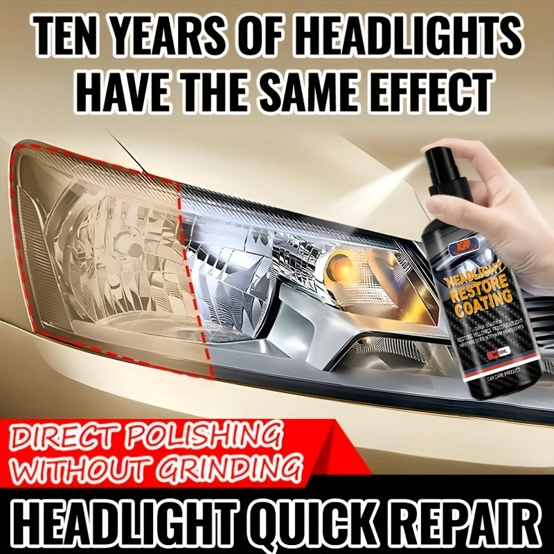 Universal Headlight Lens Restoration Kit - Prevents Yellowing And Oxidation with Bright Headlight Restoration Fluid, Restores Shine Quickly, Suitable for All Models, Headlight Restoration Parts